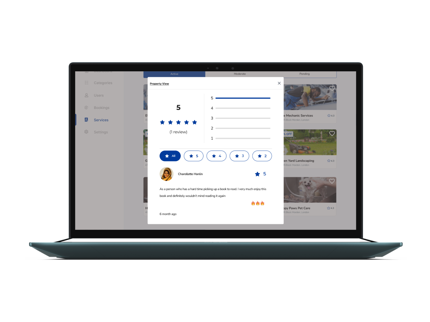 Service Reviews Page